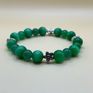 Handmade Silver Valley Bracelet (Stretchy)